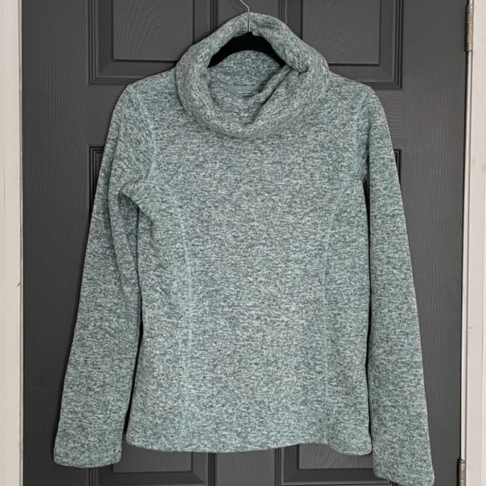 MOUNTAIN WAREHOUSE Idris Turtleneck Cowl Neck Fleece Sweater Green 2